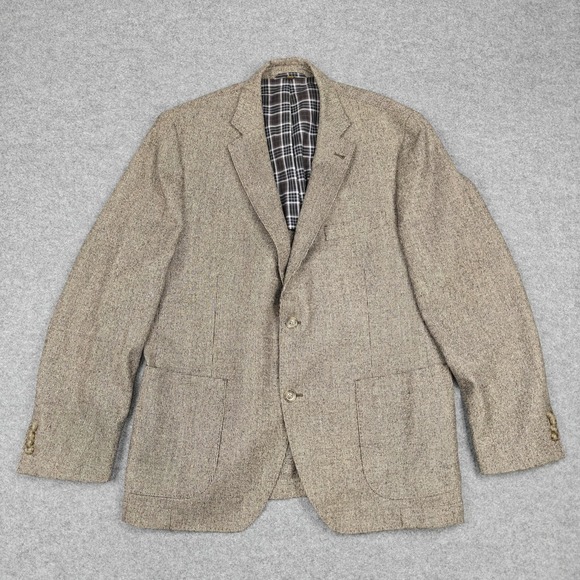 Kroon Other - Kroon Blazer Mens 42R Brown Wool Check Tweed Sport Coat Jacket Lined Casual
